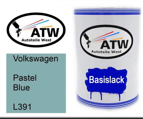 Volkswagen, Pastel Blue, L391: 500ml Lackdose, von ATW Autoteile West.